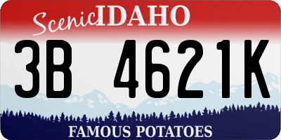 ID license plate 3B4621K
