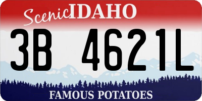 ID license plate 3B4621L
