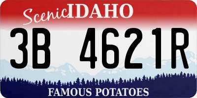 ID license plate 3B4621R