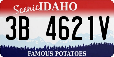 ID license plate 3B4621V