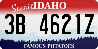ID license plate 3B4621Z