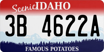 ID license plate 3B4622A