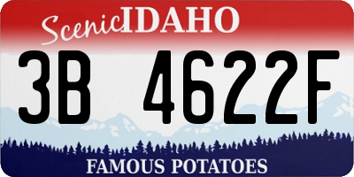 ID license plate 3B4622F