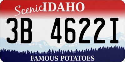 ID license plate 3B4622I