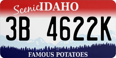 ID license plate 3B4622K