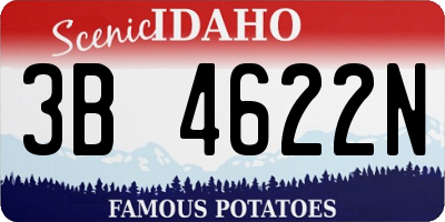 ID license plate 3B4622N