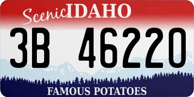 ID license plate 3B4622O