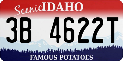 ID license plate 3B4622T