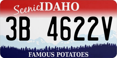 ID license plate 3B4622V