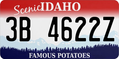 ID license plate 3B4622Z