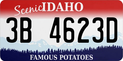 ID license plate 3B4623D