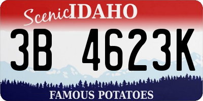 ID license plate 3B4623K
