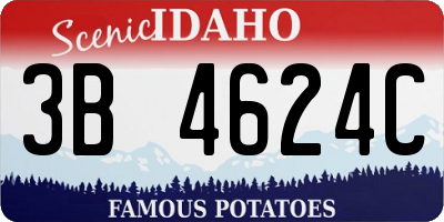 ID license plate 3B4624C