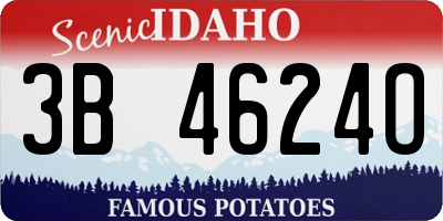 ID license plate 3B4624O