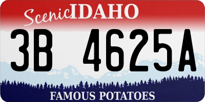 ID license plate 3B4625A