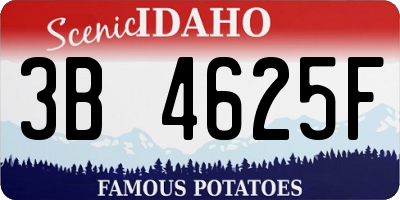 ID license plate 3B4625F