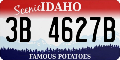 ID license plate 3B4627B