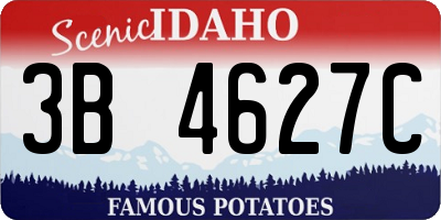 ID license plate 3B4627C