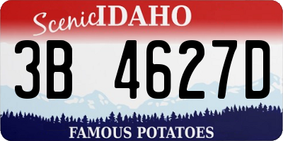 ID license plate 3B4627D