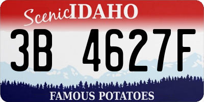 ID license plate 3B4627F