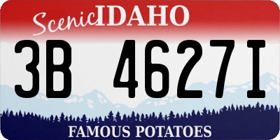 ID license plate 3B4627I
