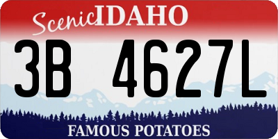 ID license plate 3B4627L