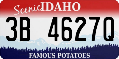 ID license plate 3B4627Q