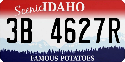 ID license plate 3B4627R
