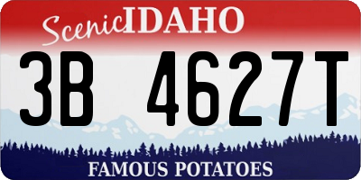 ID license plate 3B4627T