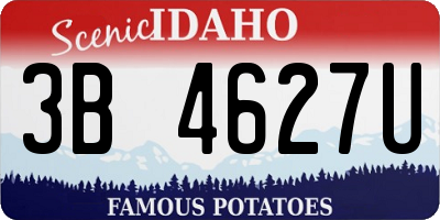 ID license plate 3B4627U