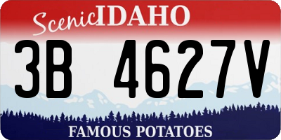 ID license plate 3B4627V