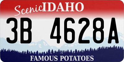 ID license plate 3B4628A