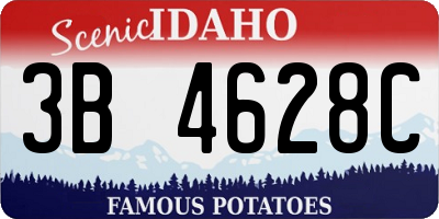 ID license plate 3B4628C