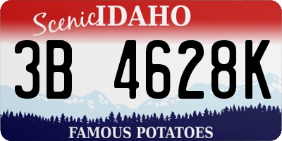 ID license plate 3B4628K