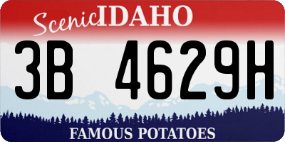 ID license plate 3B4629H