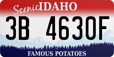ID license plate 3B4630F