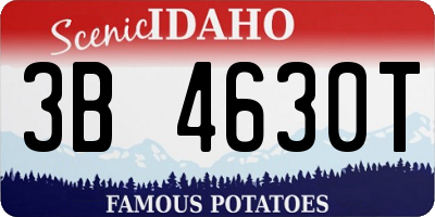 ID license plate 3B4630T