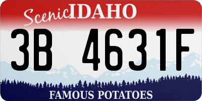 ID license plate 3B4631F