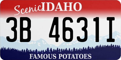 ID license plate 3B4631I