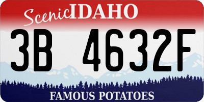 ID license plate 3B4632F
