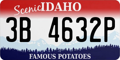 ID license plate 3B4632P