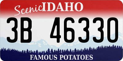 ID license plate 3B4633O