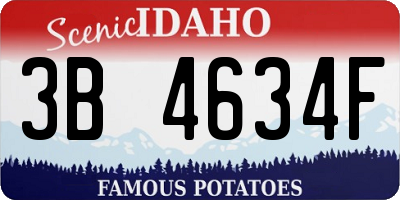 ID license plate 3B4634F