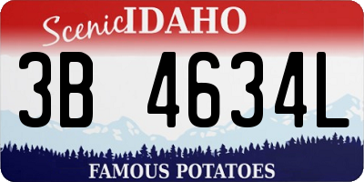 ID license plate 3B4634L