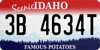 ID license plate 3B4634T