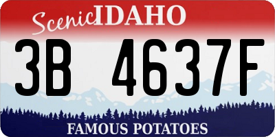 ID license plate 3B4637F