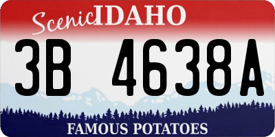 ID license plate 3B4638A