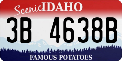 ID license plate 3B4638B