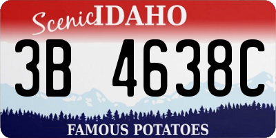 ID license plate 3B4638C