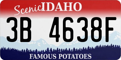 ID license plate 3B4638F